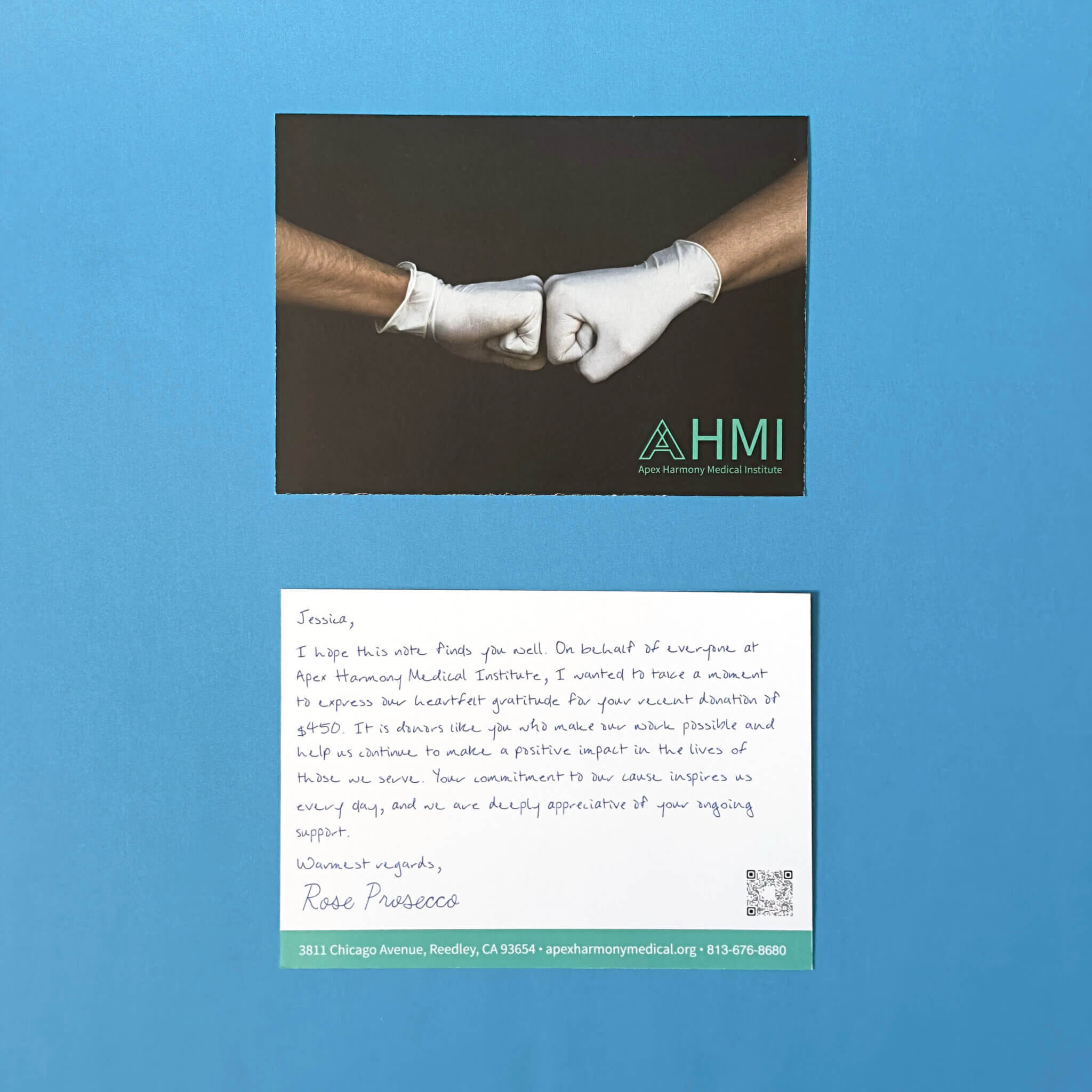 handwritten notecard example