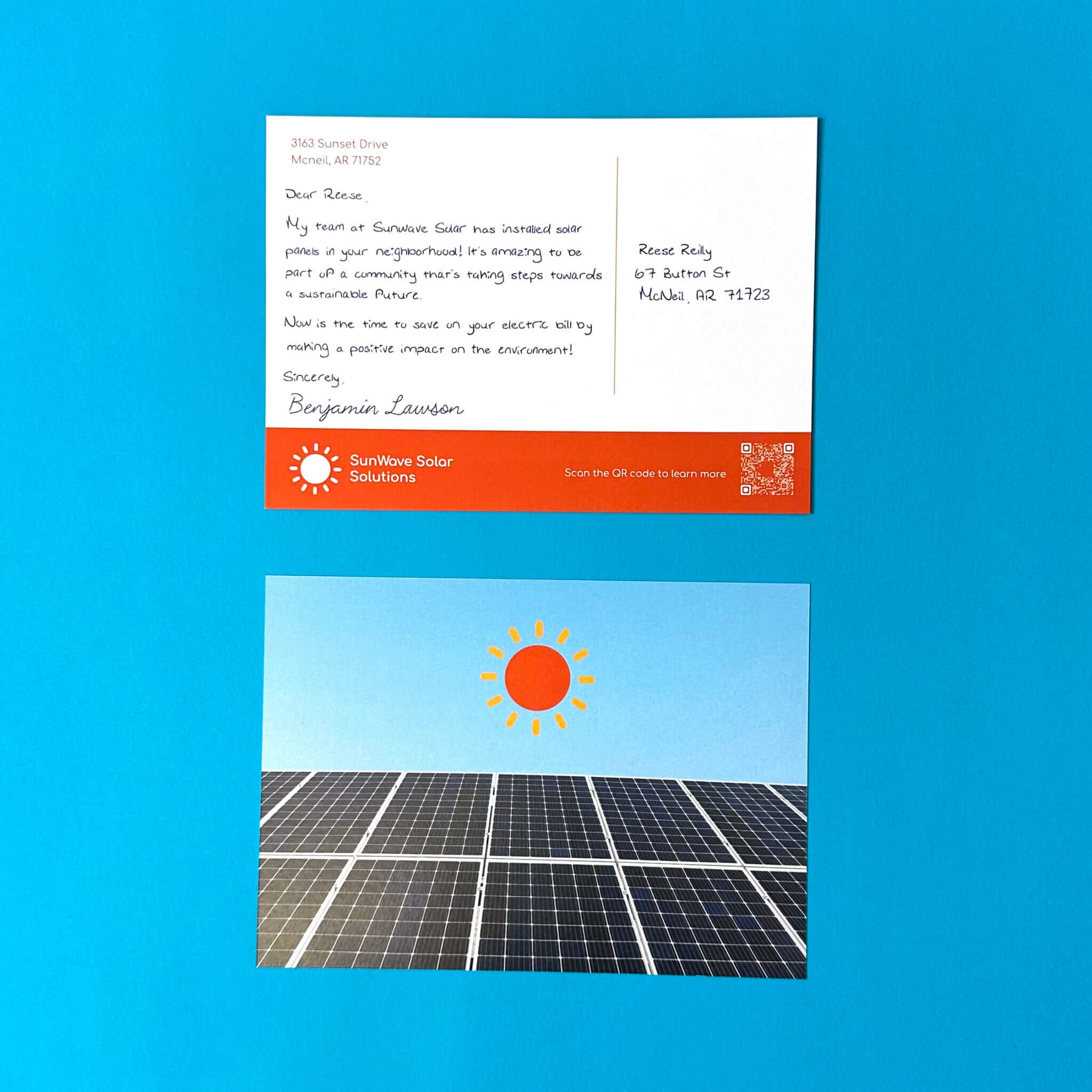 Direct Mail for a Solar Installer