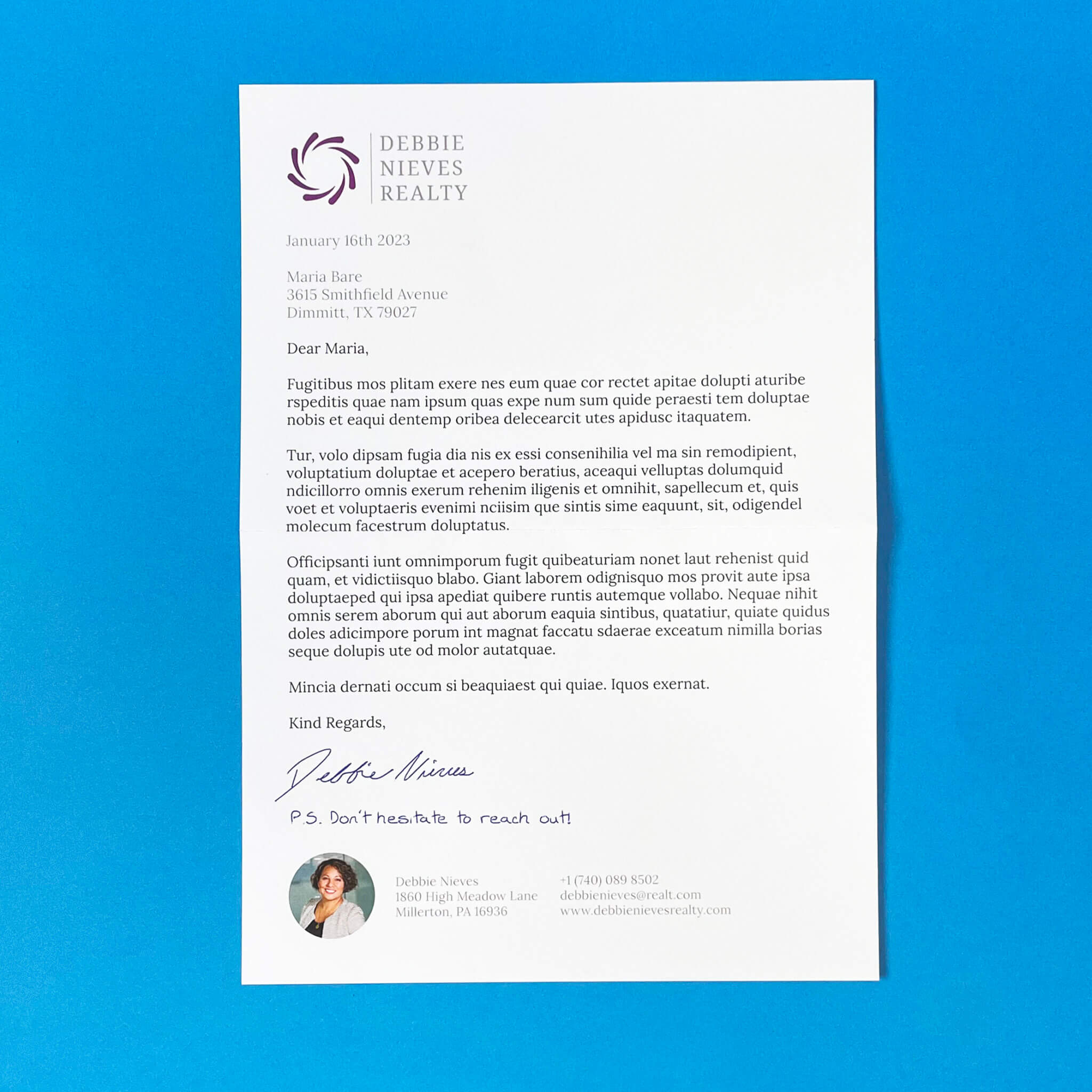 Executive letter from realtor