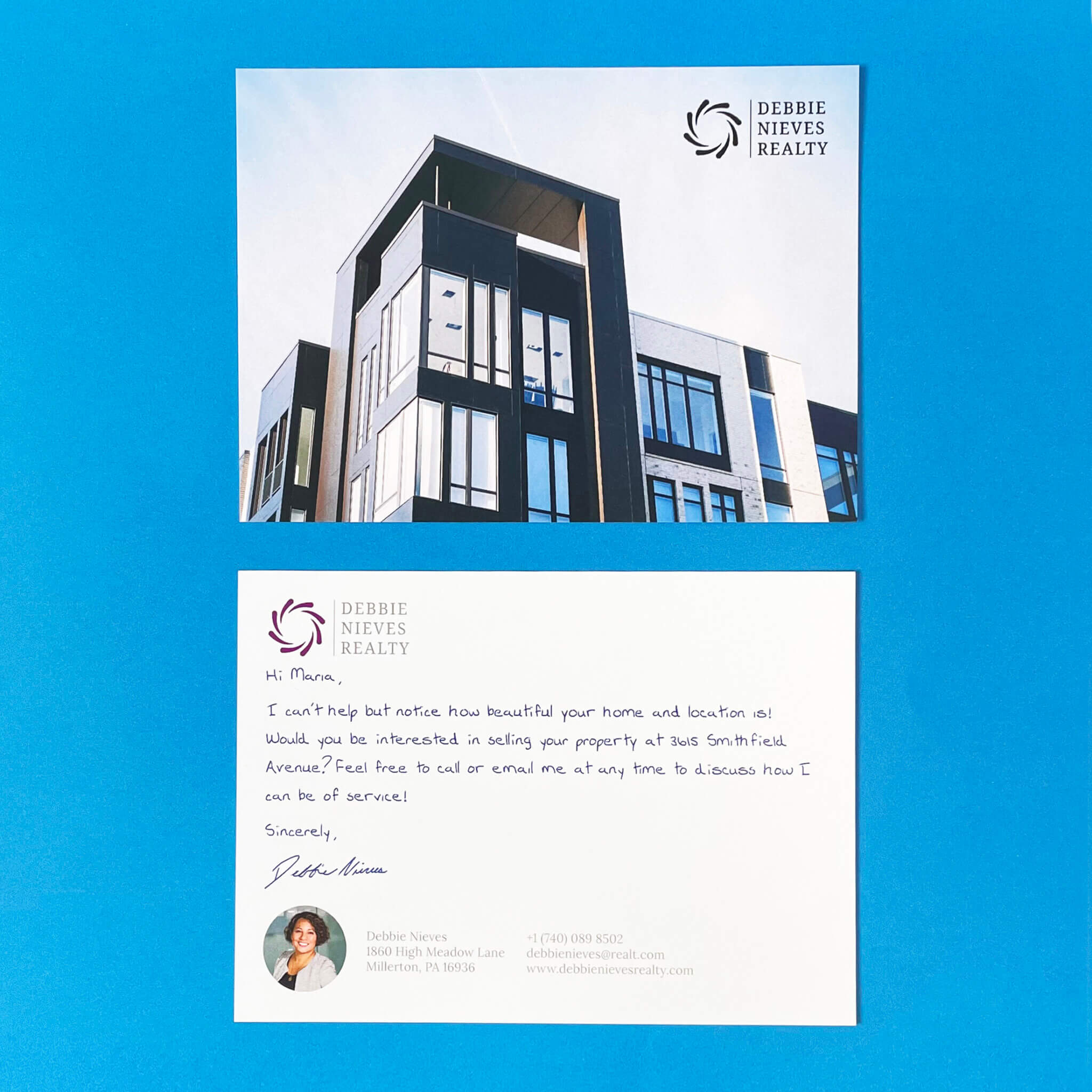 realtor handwritten notecard
