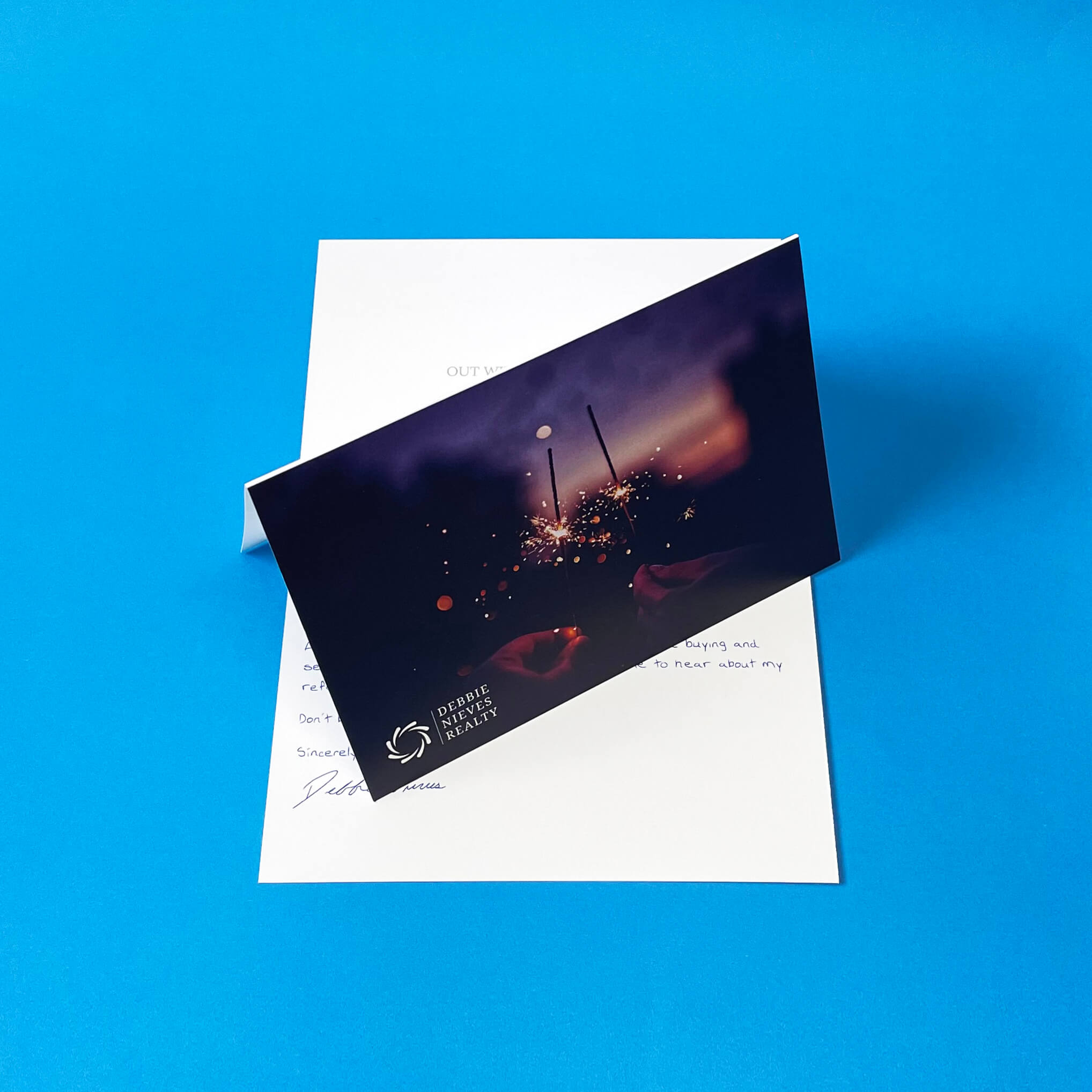 tent card with handwriting