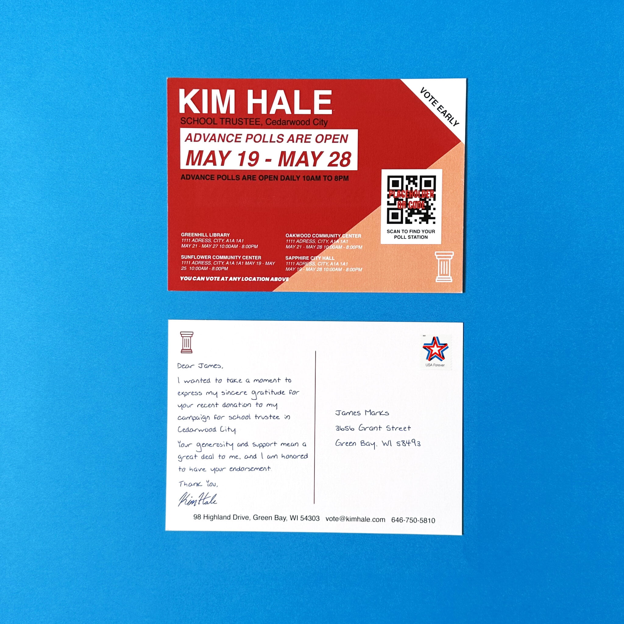 Political Direct Mail Postcard