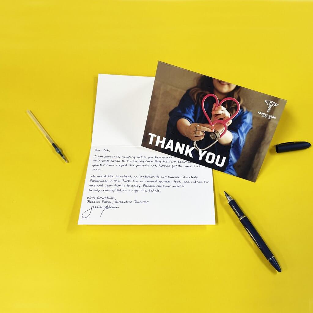 Thank You Card Yellow