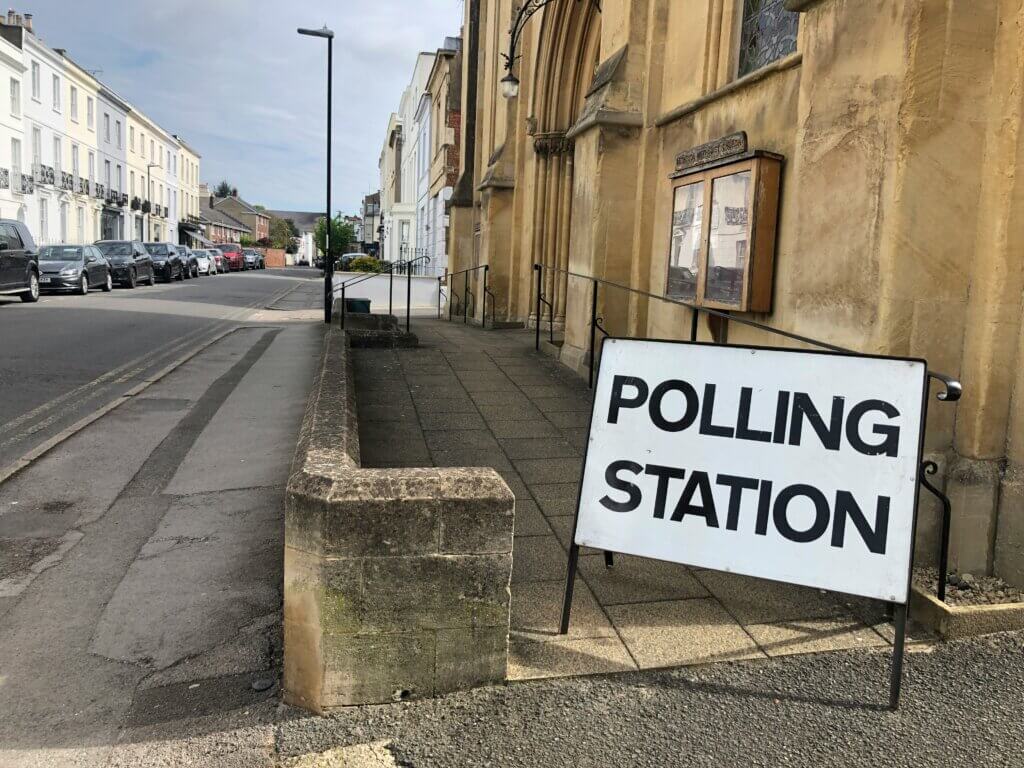 polling station sign
